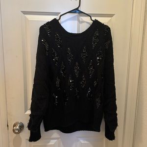 Black sequin sweater